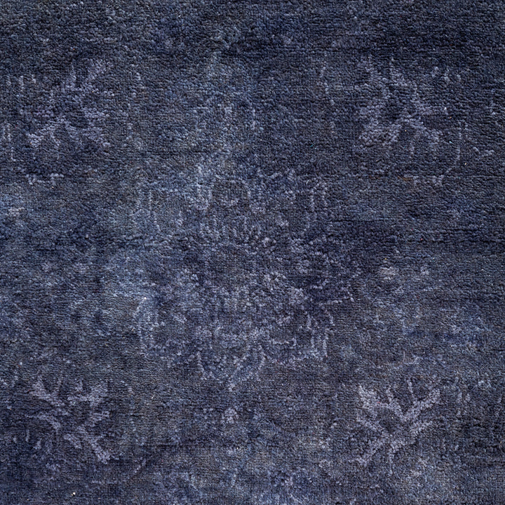 Grey Overdyed Wool Rug - 4'2" x 6'4"