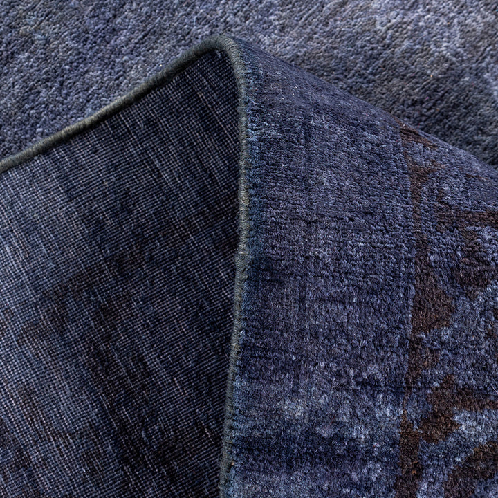 Grey Overdyed Wool Rug - 4'2" x 6'4"