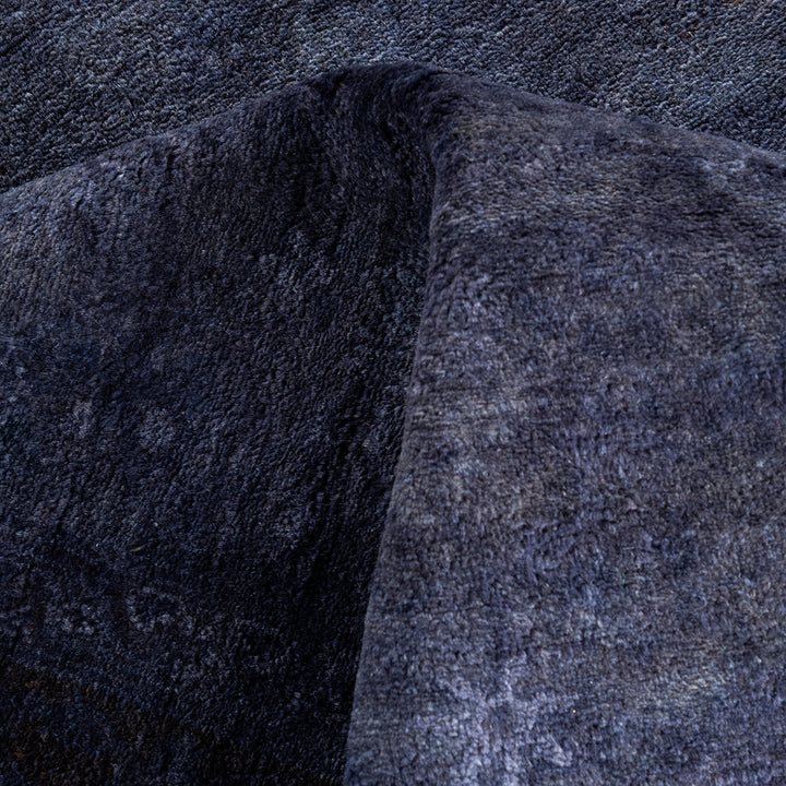 Grey Overdyed Wool Rug - 4'2" x 6'4"