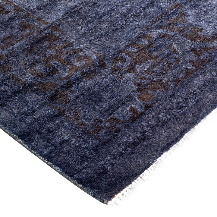 Grey Overdyed Wool Rug - 4'2" x 6'4"