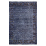 Grey Overdyed Wool Rug - 4'2" x 6'4"