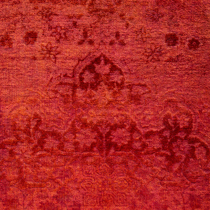 Orange Overdyed Wool Rug - 4' x 6'4"