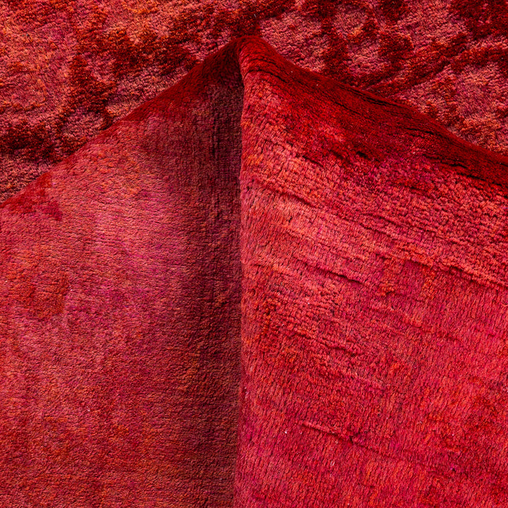 Orange Overdyed Wool Rug - 4' x 6'4"