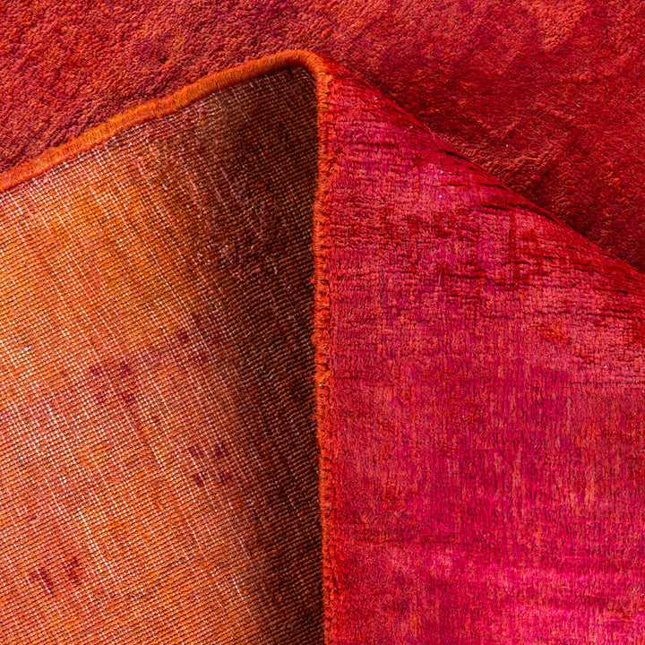 Orange Overdyed Wool Rug - 4' x 6'4"