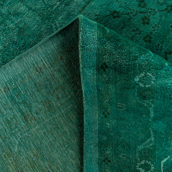 Green Overdyed Wool Rug - 10'1" x 13'10"
