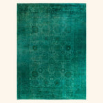 Green Overdyed Wool Rug - 10'1" x 13'10"