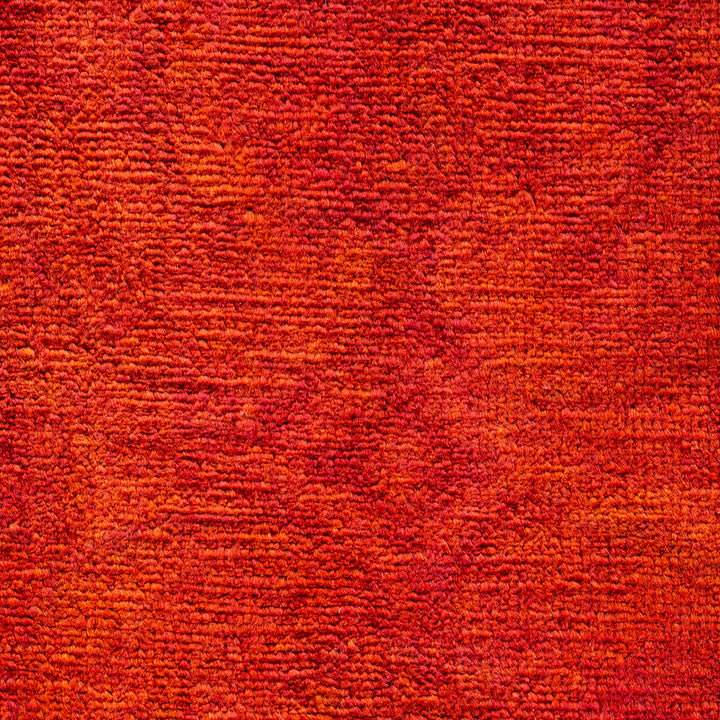 Orange Overdyed Wool Rug - 4'1" x 6'4"