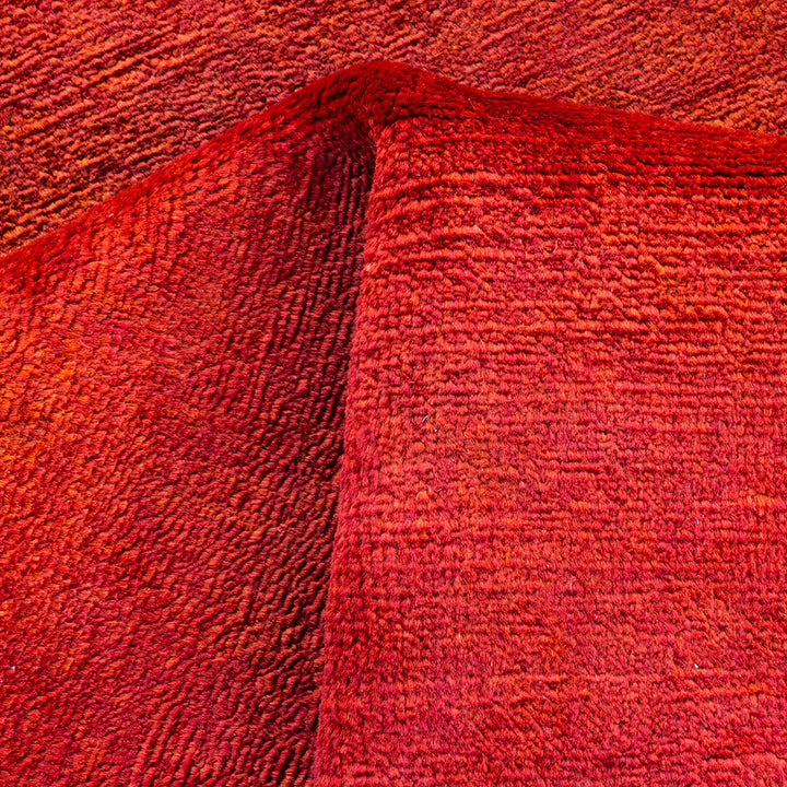Orange Overdyed Wool Rug - 4'1" x 6'4"