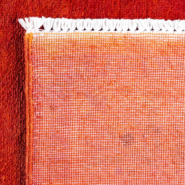 Orange Overdyed Wool Rug - 4'1" x 6'4"