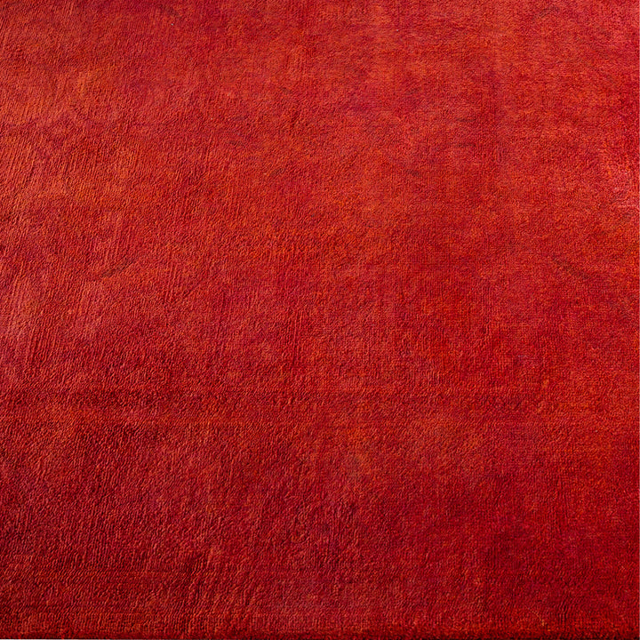 Orange Overdyed Wool Rug - 4'1" x 6'4"
