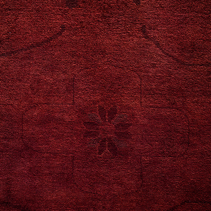 Red Overdyed Wool Rug - 10'1" x 14'1"