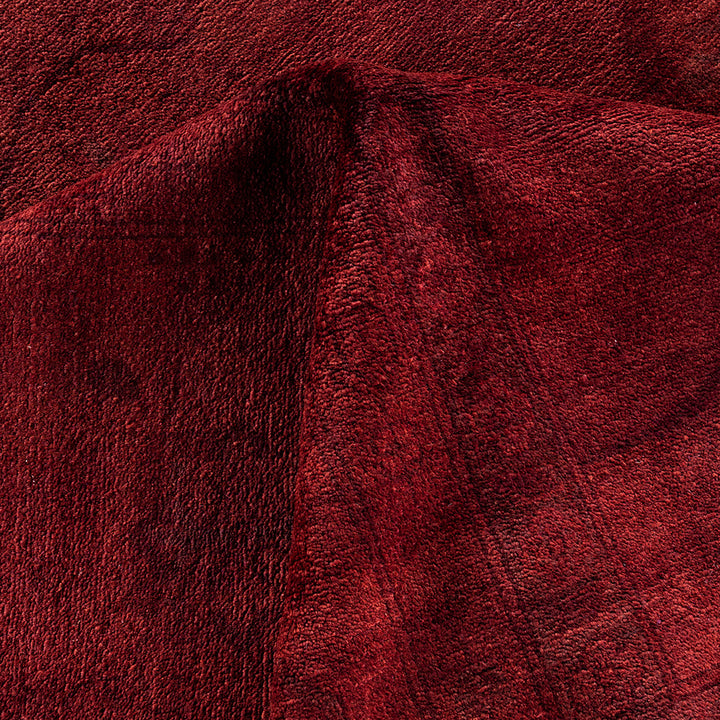Red Overdyed Wool Rug - 10'1" x 14'1"