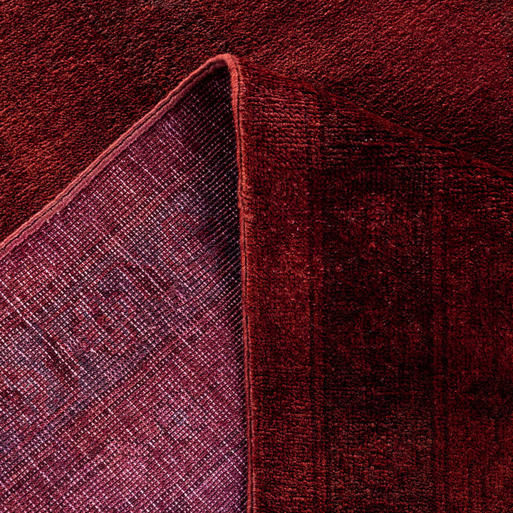 Red Overdyed Wool Rug - 10'1" x 14'1"