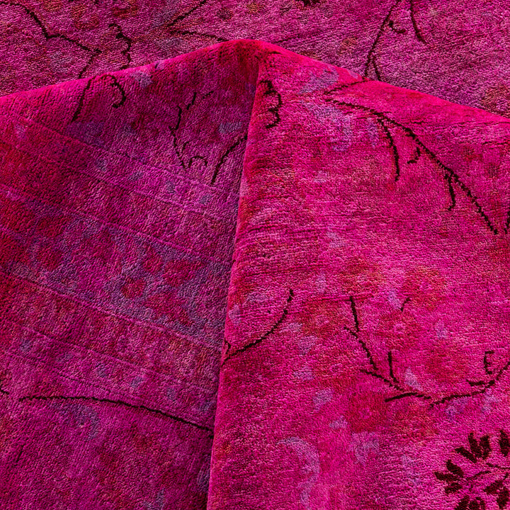 Pink Overdyed Wool Rug - 10'1" x 17'6"