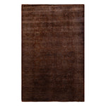 Brown Overdyed Wool Rug - 4'2" x 6'6"