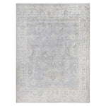 Light Grey Traditional Oushak Wool Rug - 8'9" x 11'10"