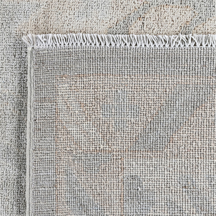 Light Grey Traditional Oushak Wool Rug - 8'9" x 11'10"