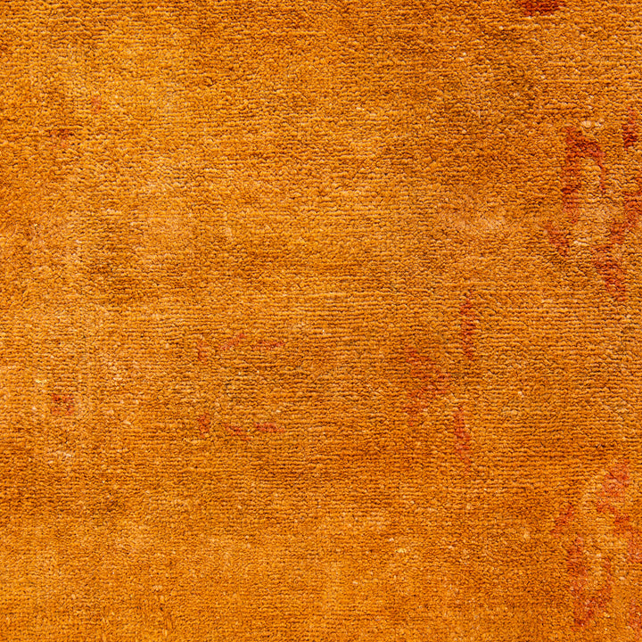 Gold Overdyed Wool Rug - 4'2" x 6'3"