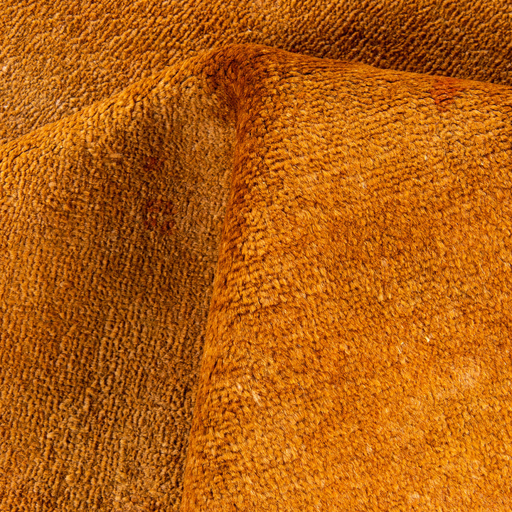 Gold Overdyed Wool Rug - 4'2" x 6'3"