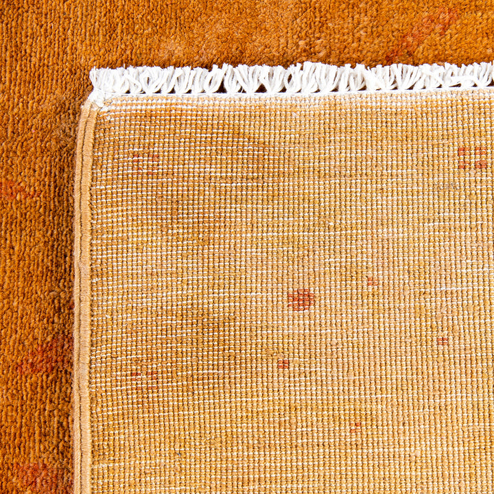 Gold Overdyed Wool Rug - 4'2" x 6'3"