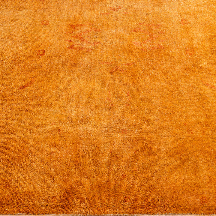 Gold Overdyed Wool Rug - 4'2" x 6'3"