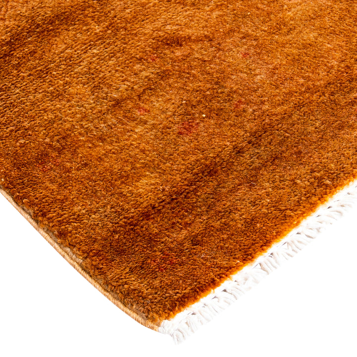 Gold Overdyed Wool Rug - 4'2" x 6'3"