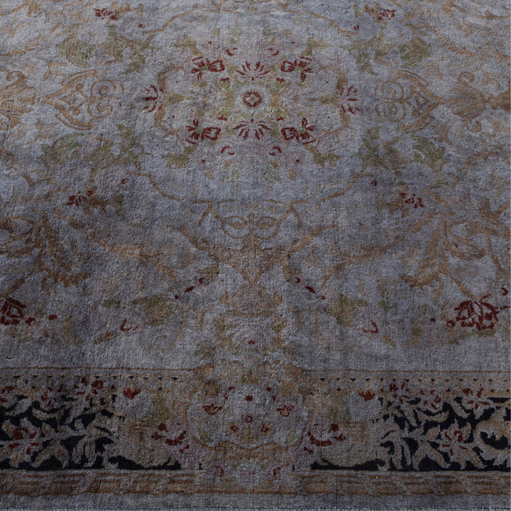 Purple Overdyed Wool Rug - 4'7" x 6'10"