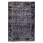 Purple Overdyed Wool Rug - 4'7" x 6'10"