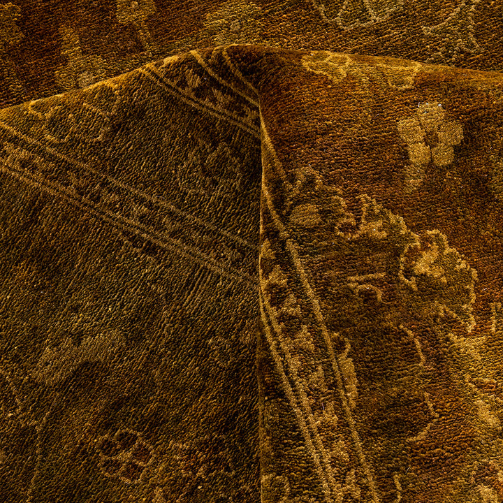 Brown Overdyed Wool Rug - 10' x 13'9"