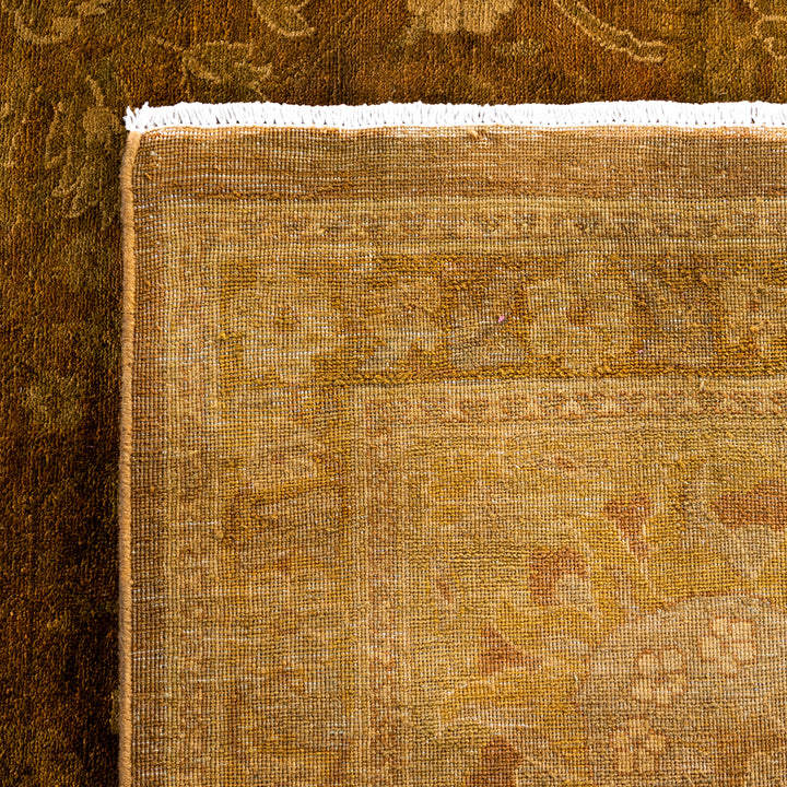 Brown Overdyed Wool Rug - 10' x 13'9"