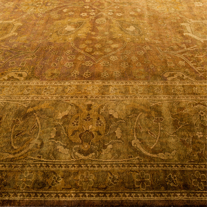 Brown Overdyed Wool Rug - 10' x 13'9"