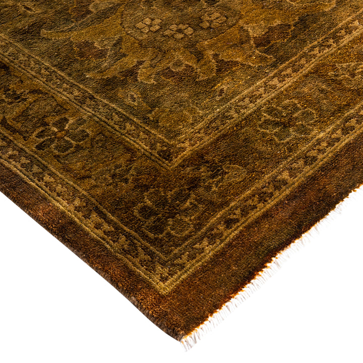 Brown Overdyed Wool Rug - 10' x 13'9"