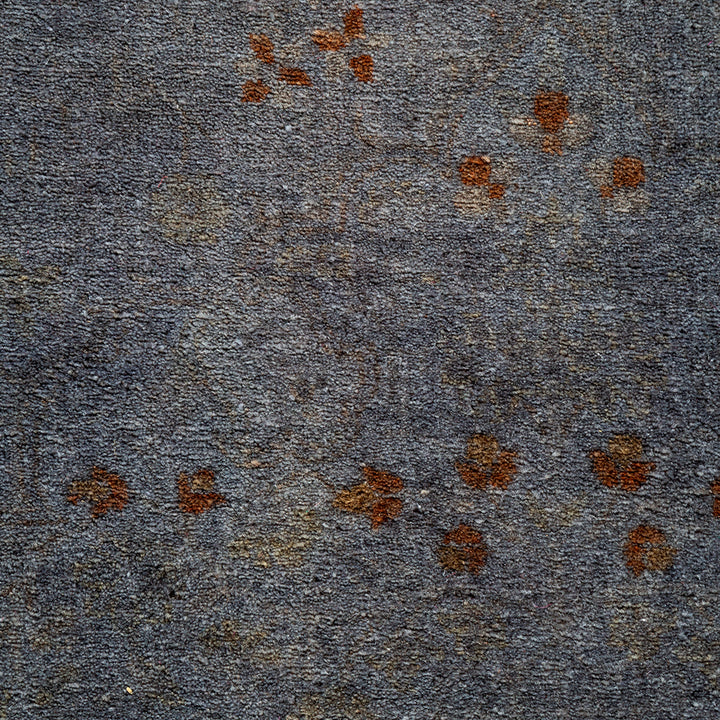 Grey Overdyed Wool Rug - 4'2" x 6'2"