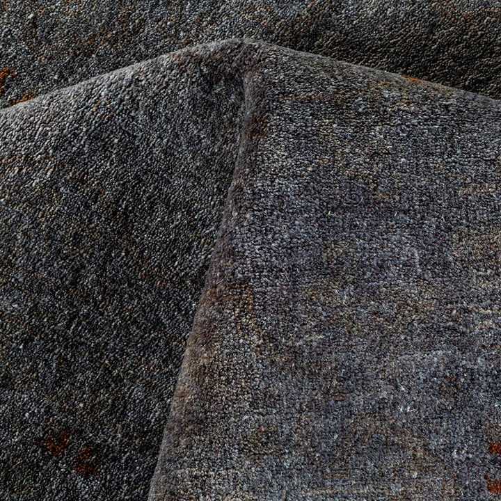 Grey Overdyed Wool Rug - 4'2" x 6'2"