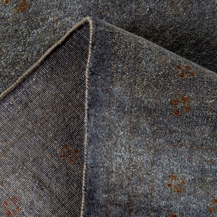 Grey Overdyed Wool Rug - 4'2" x 6'2"