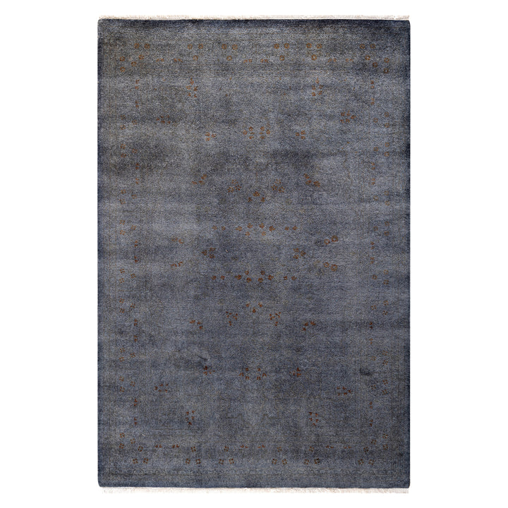Grey Overdyed Wool Rug - 4'2" x 6'2"
