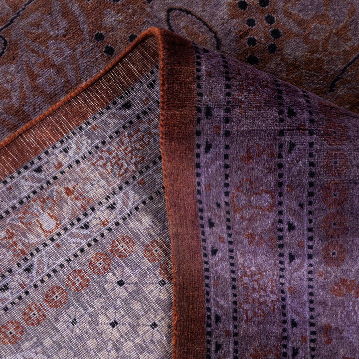 Purple Overdyed Wool Rug - 10'2" x 14'4"