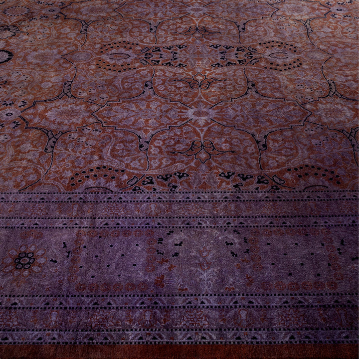 Purple Overdyed Wool Rug - 10'2" x 14'4"