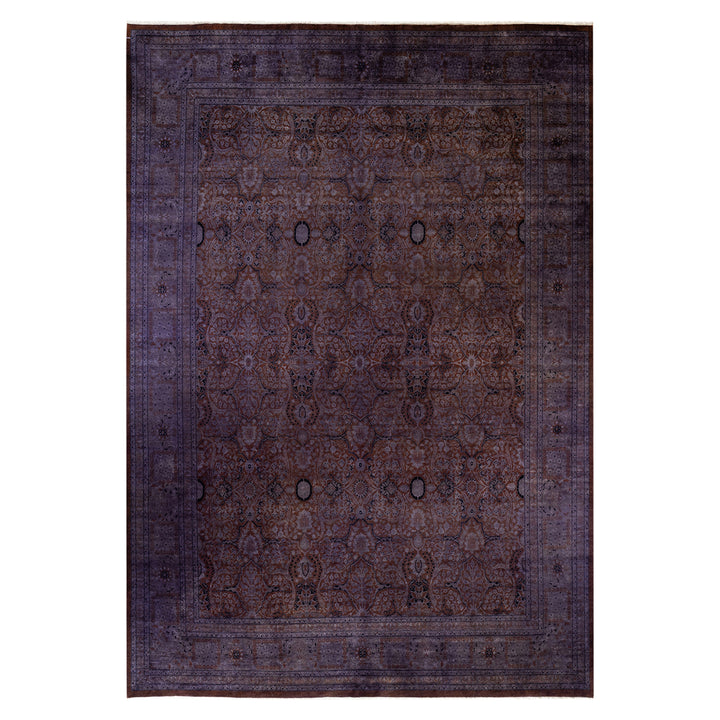 Purple Overdyed Wool Rug - 10'2" x 14'4"