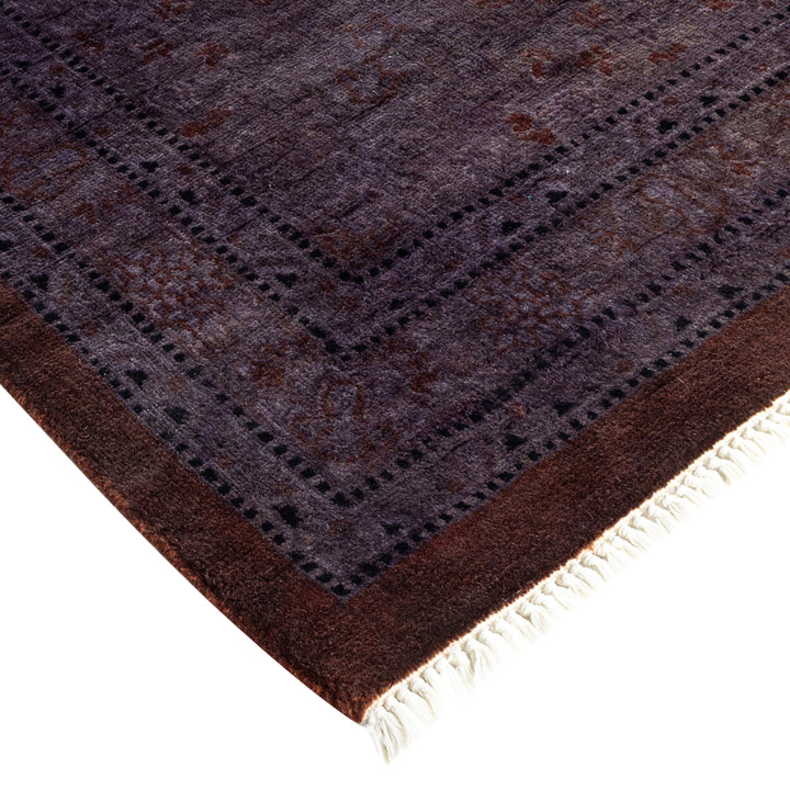 Purple Overdyed Wool Rug - 10'2" x 14'4"