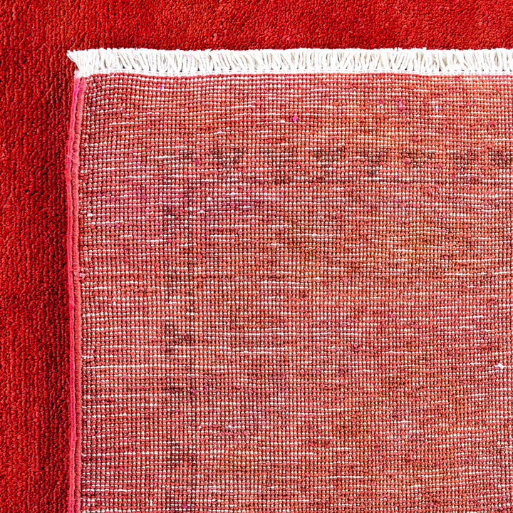 Pink Overdyed Wool Rug - 9'10" x 14'1"