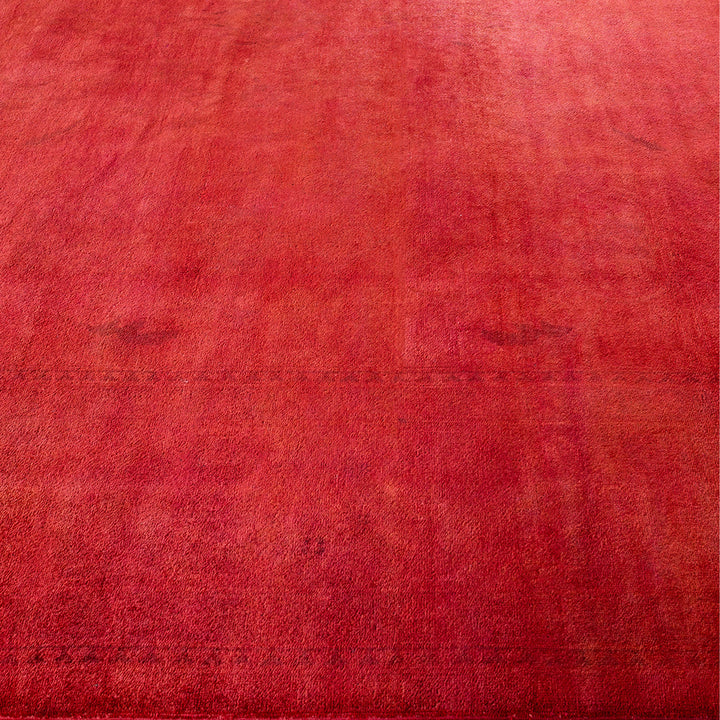 Pink Overdyed Wool Rug - 9'10" x 14'1"