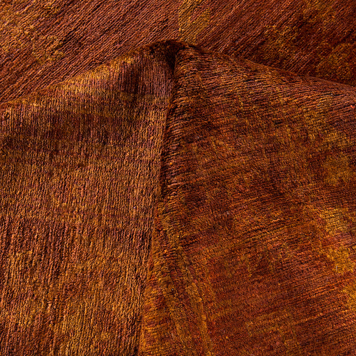 Brown Overdyed Wool Rug - 10'1" x 13'10"