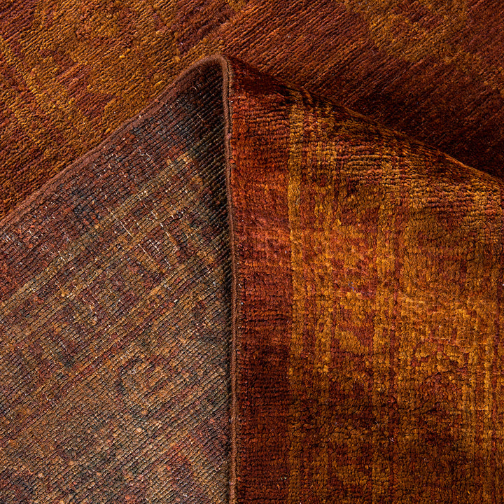Brown Overdyed Wool Rug - 10'1" x 13'10"