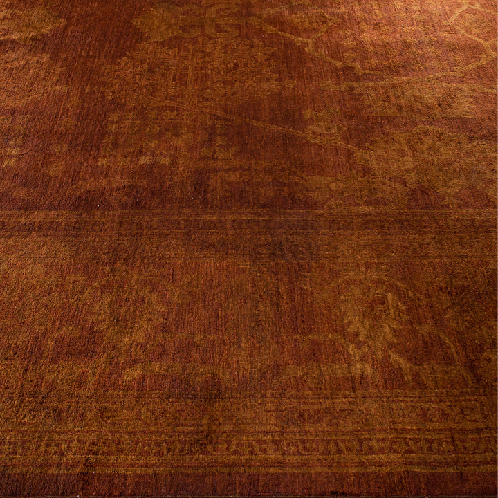 Brown Overdyed Wool Rug - 10'1" x 13'10"