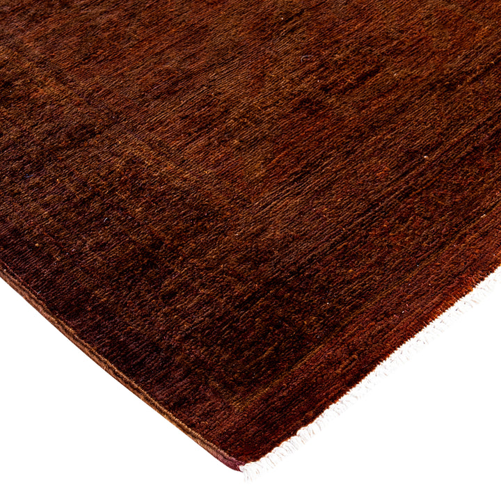 Brown Overdyed Wool Rug - 10'1" x 13'10"