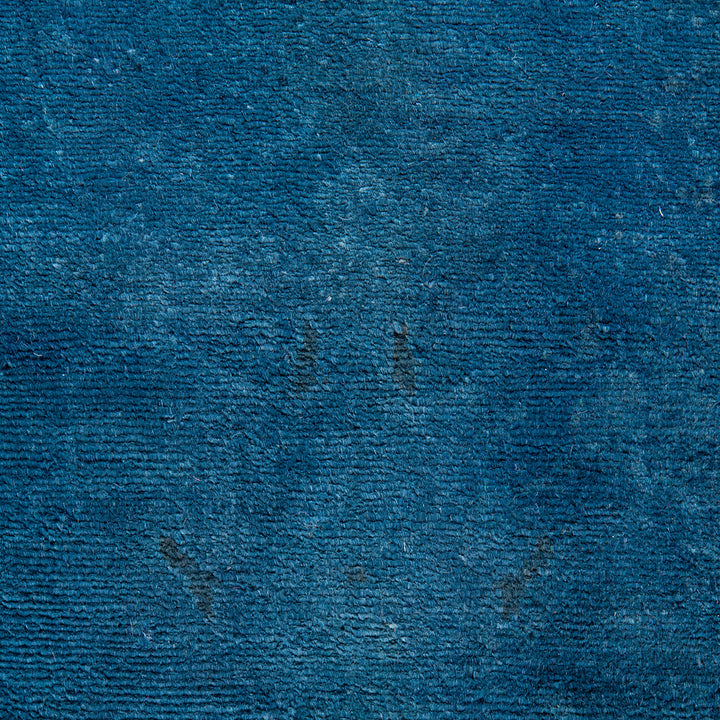 Blue Overdyed Wool Rug - 4'2" x 5'10"