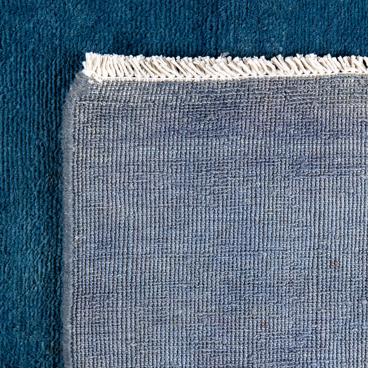 Blue Overdyed Wool Rug - 4'2" x 5'10"