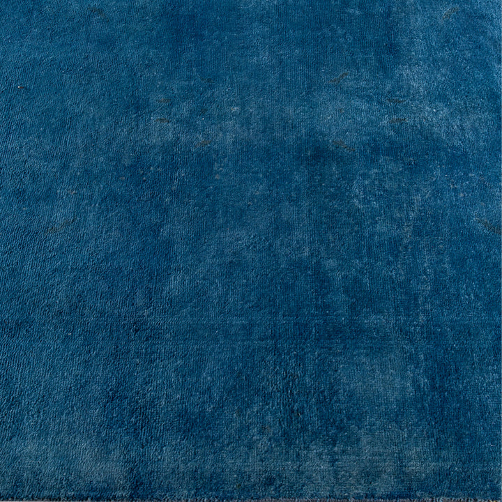 Blue Overdyed Wool Rug - 4'2" x 5'10"