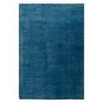 Blue Overdyed Wool Rug - 4'2" x 5'10"